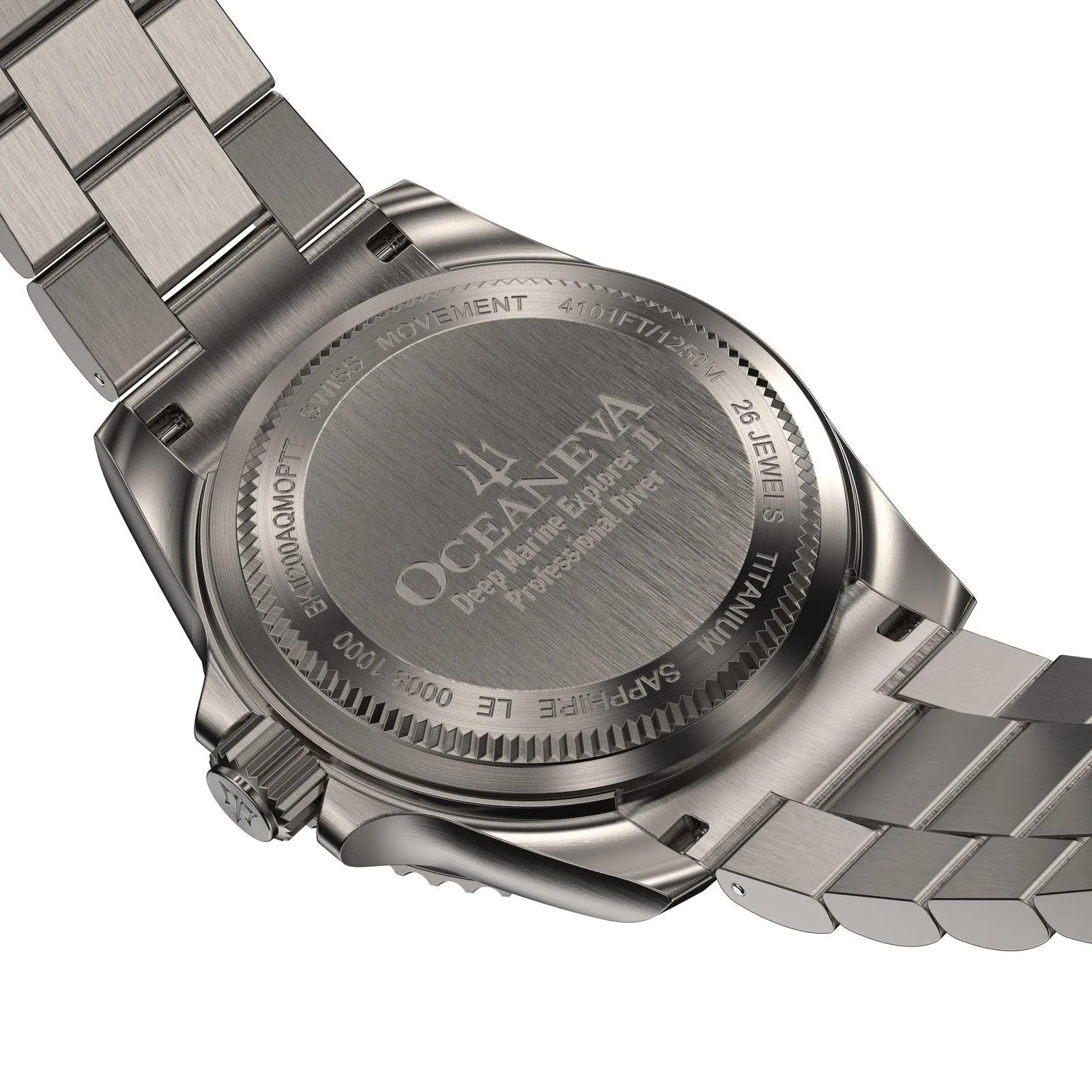 Oceaneva Titanium Deep Marine Explorer II Automatic 1250M Aquamarine Mother of Pearl Limited Edition