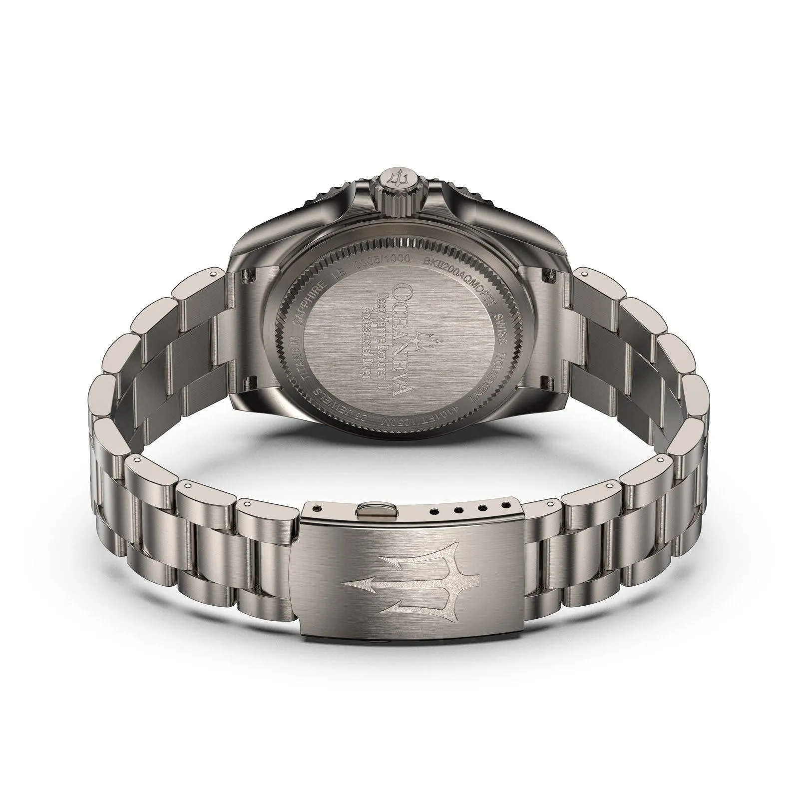 Oceaneva Titanium Deep Marine Explorer II Automatic 1250M Aquamarine Mother of Pearl Limited Edition