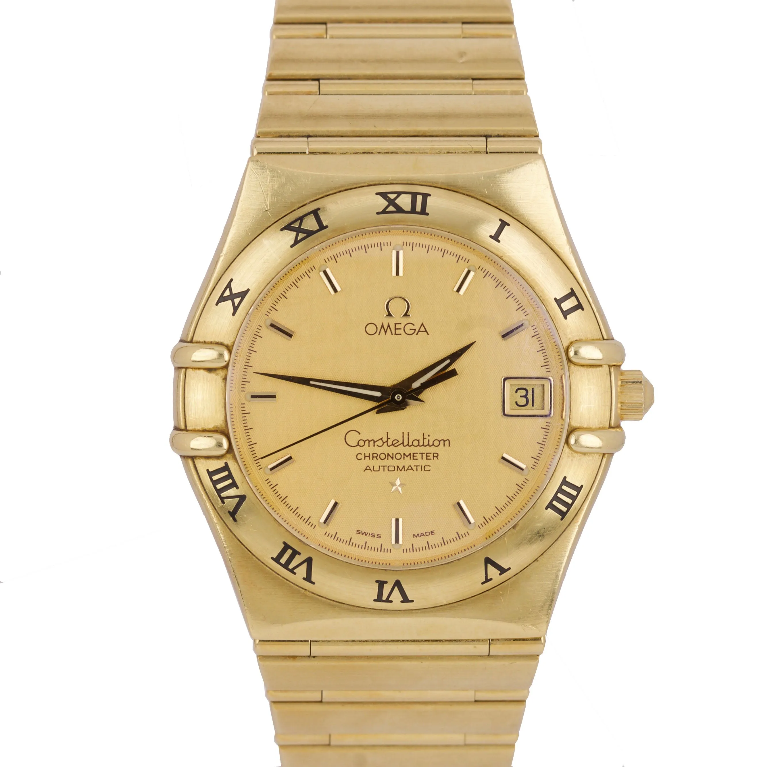 Omega Constellation 95 Champagne 18K Yellow Gold 36mm Automatic Watch 1102.10.00