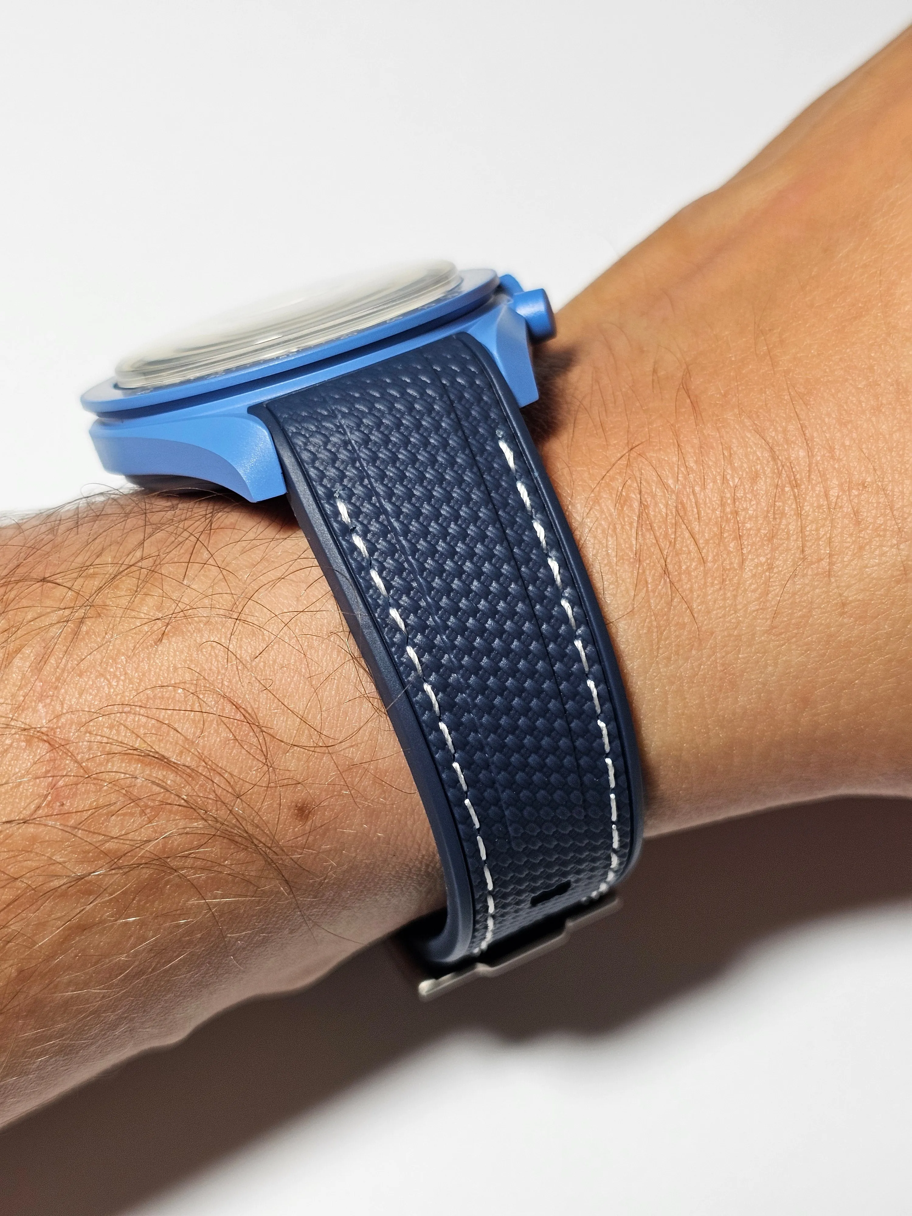 Omega X Swatch MoonSwatch: Super Blue Moon Strap - Navy & White