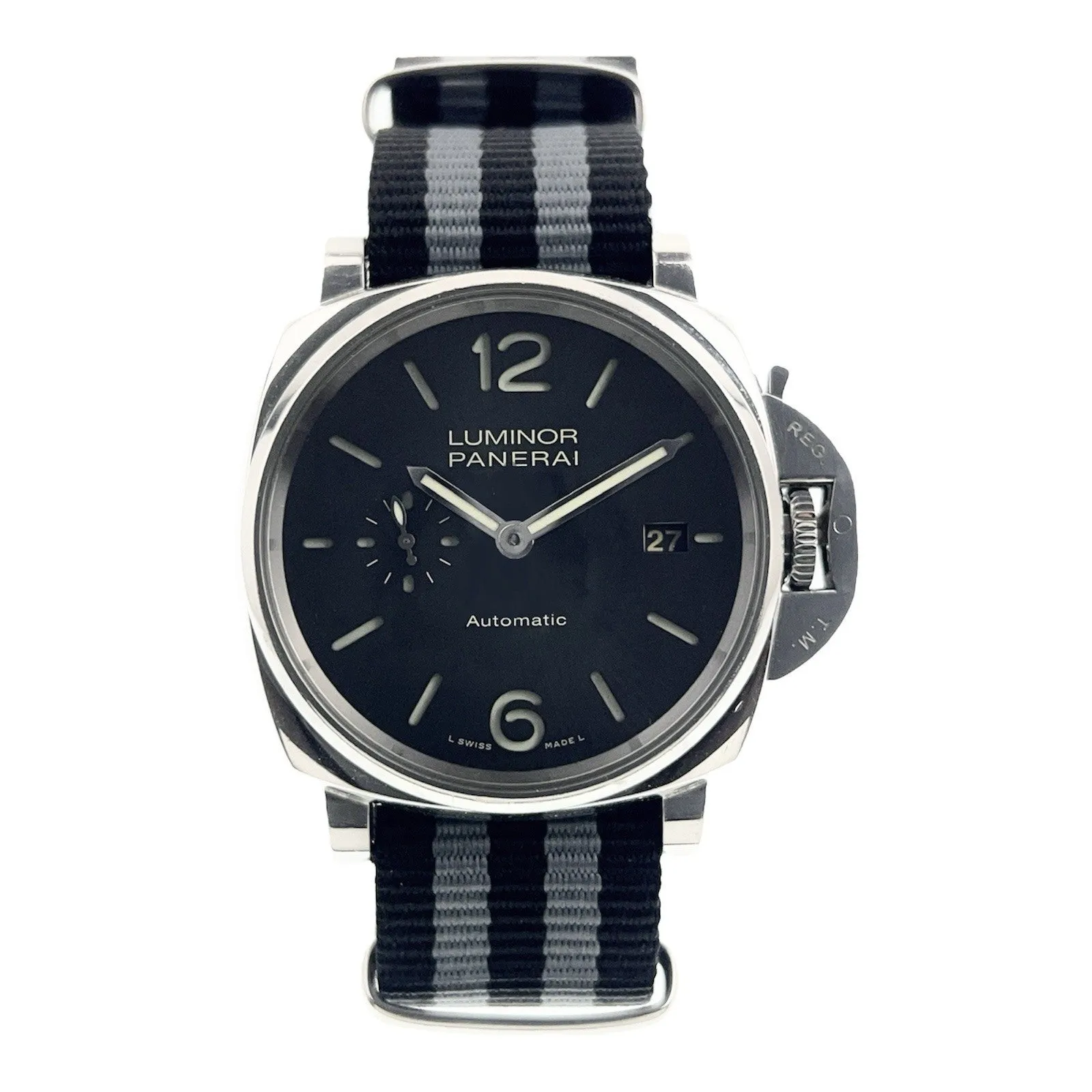 Panerai Luminor Due Stainless Steel Grey Dial 42mm Automatic Mens Watch PAM00904