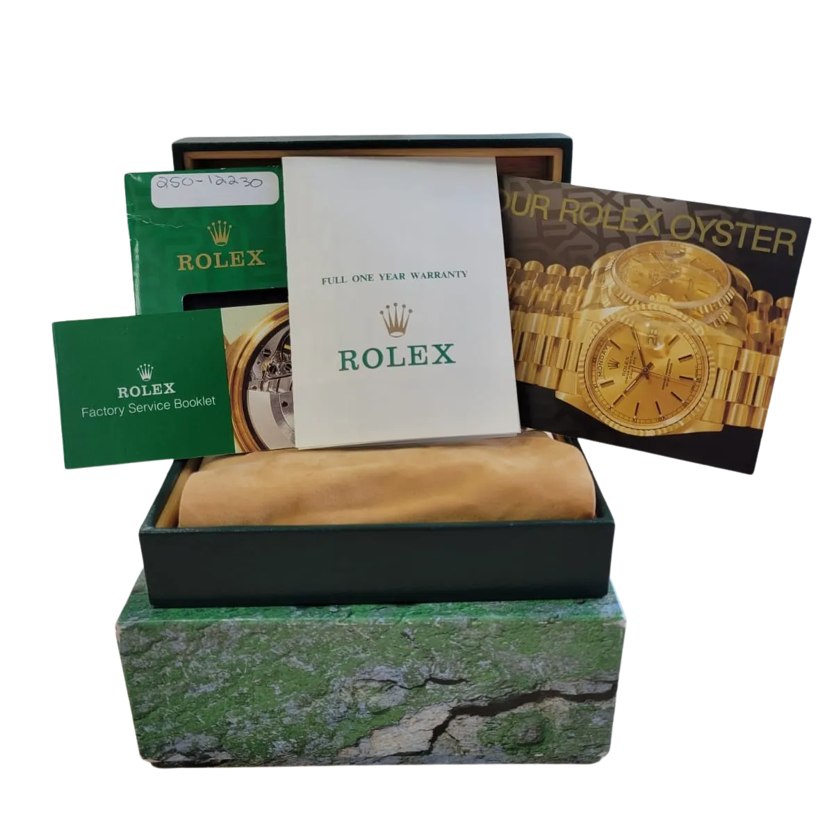 PAPERS BOX Rolex Oyster Perpetual Air-King 34mm Blue Stick Oyster Watch 14000