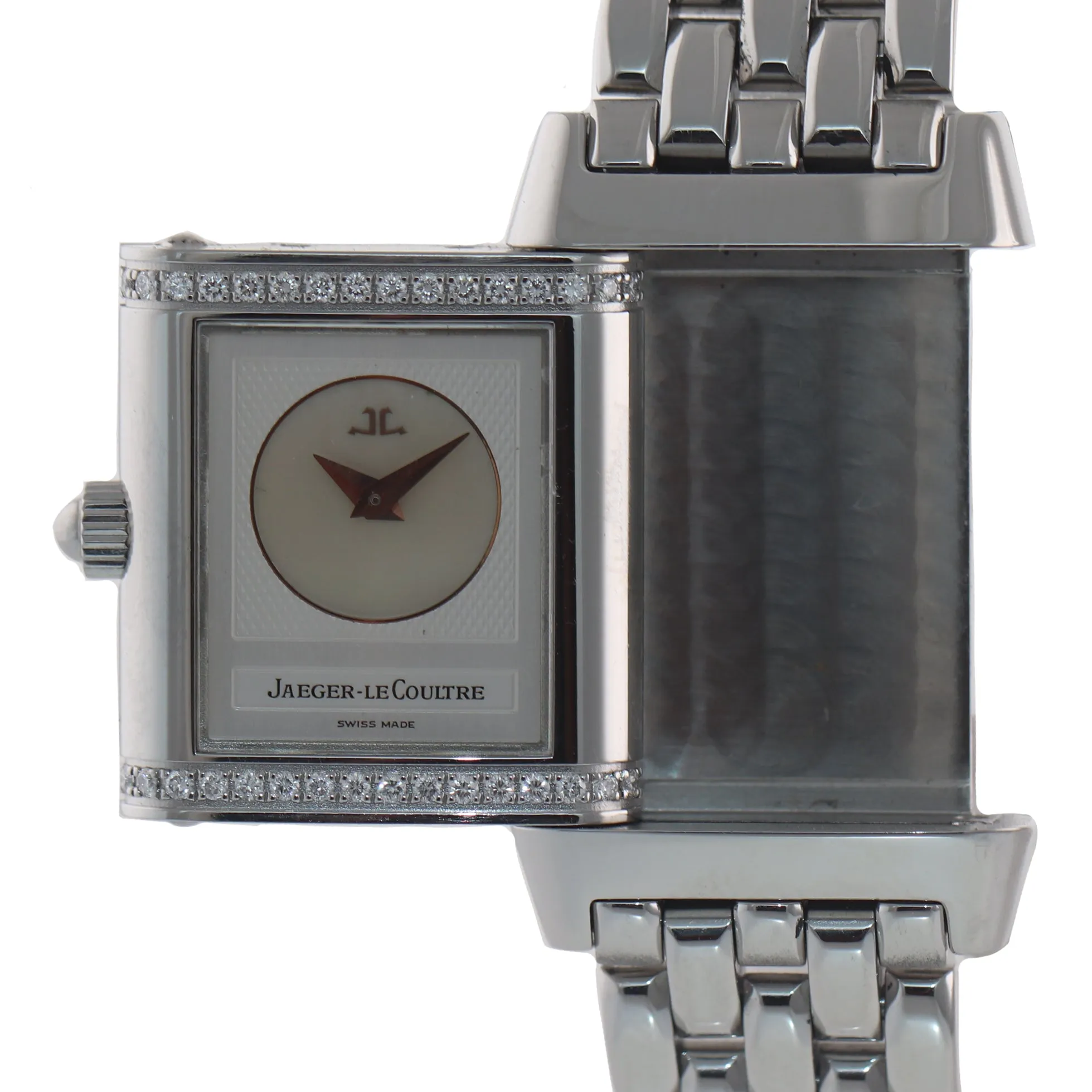 PAPERS Ladies Jaeger-LeCoultre JLC Reverso Duetto Diamond Steel 266.8.44 Watch