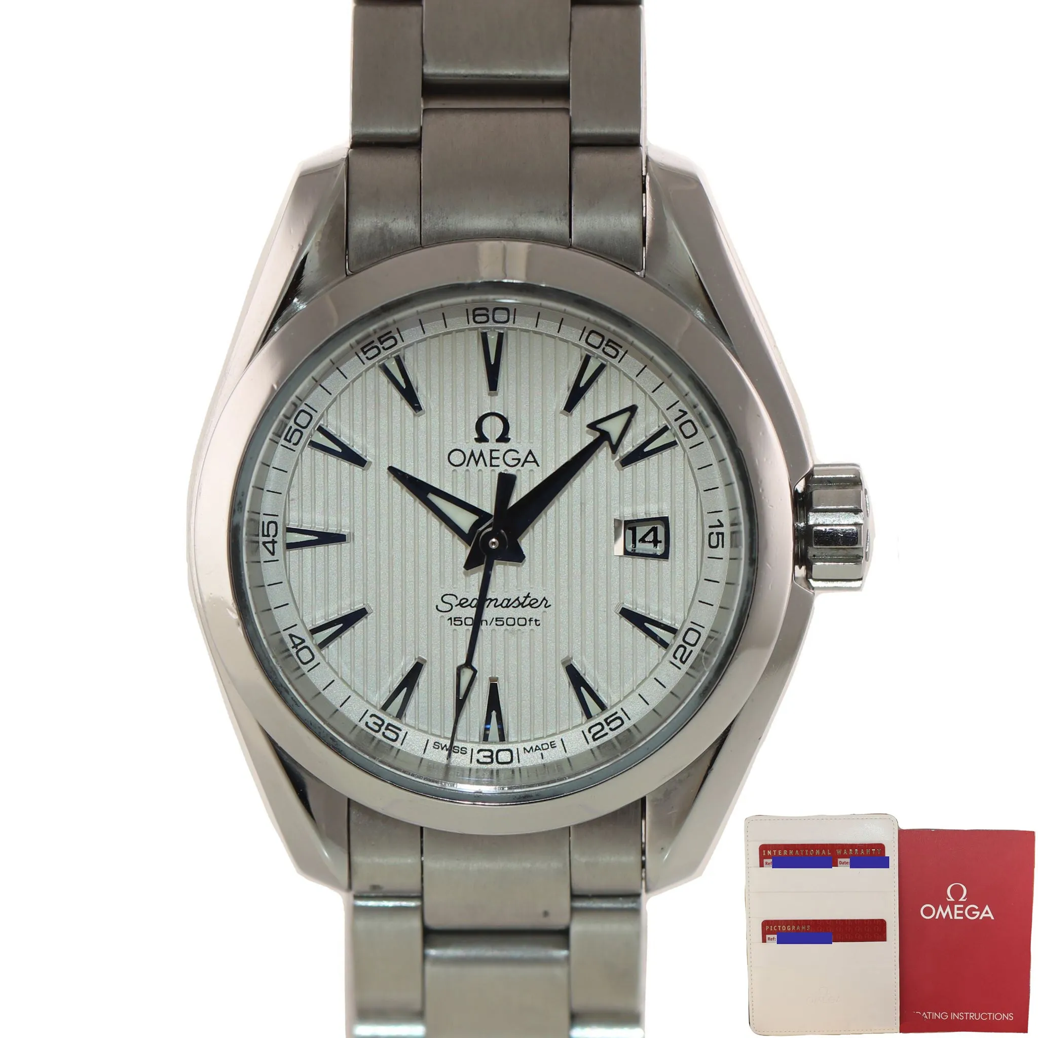 PAPERS Ladies Omega Seamaster Aqua Terra 30mm Steel 231.10.30.60.02.001 Watch