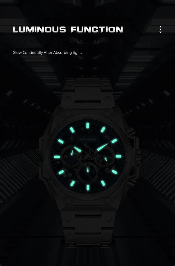 Patronize Stainless Steel Chronograph waterproof