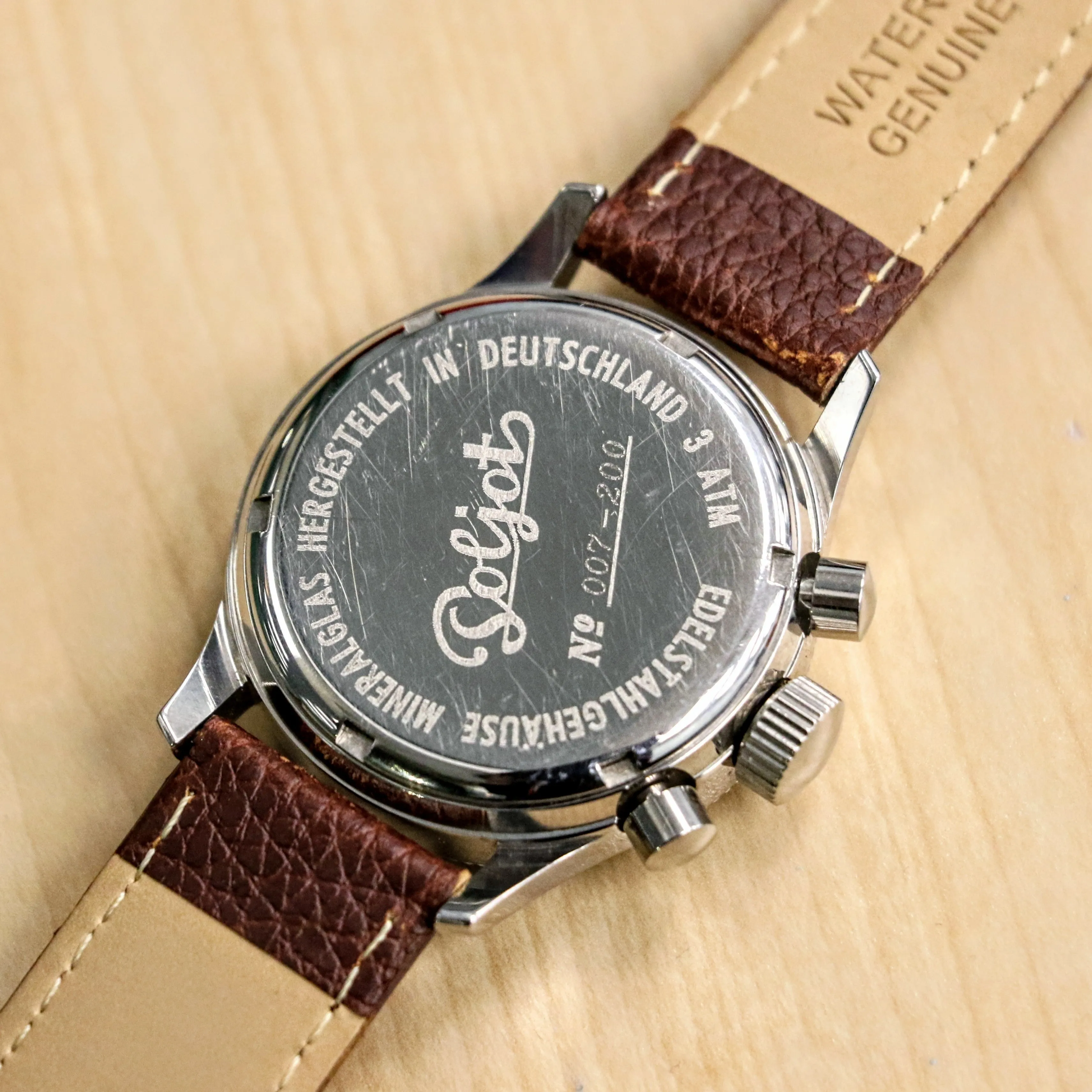 POLJOT "Hanhart" Flieger Chronograph Wristwatch 23 Steine P3133 No. 007/200 Date Indicator Watch