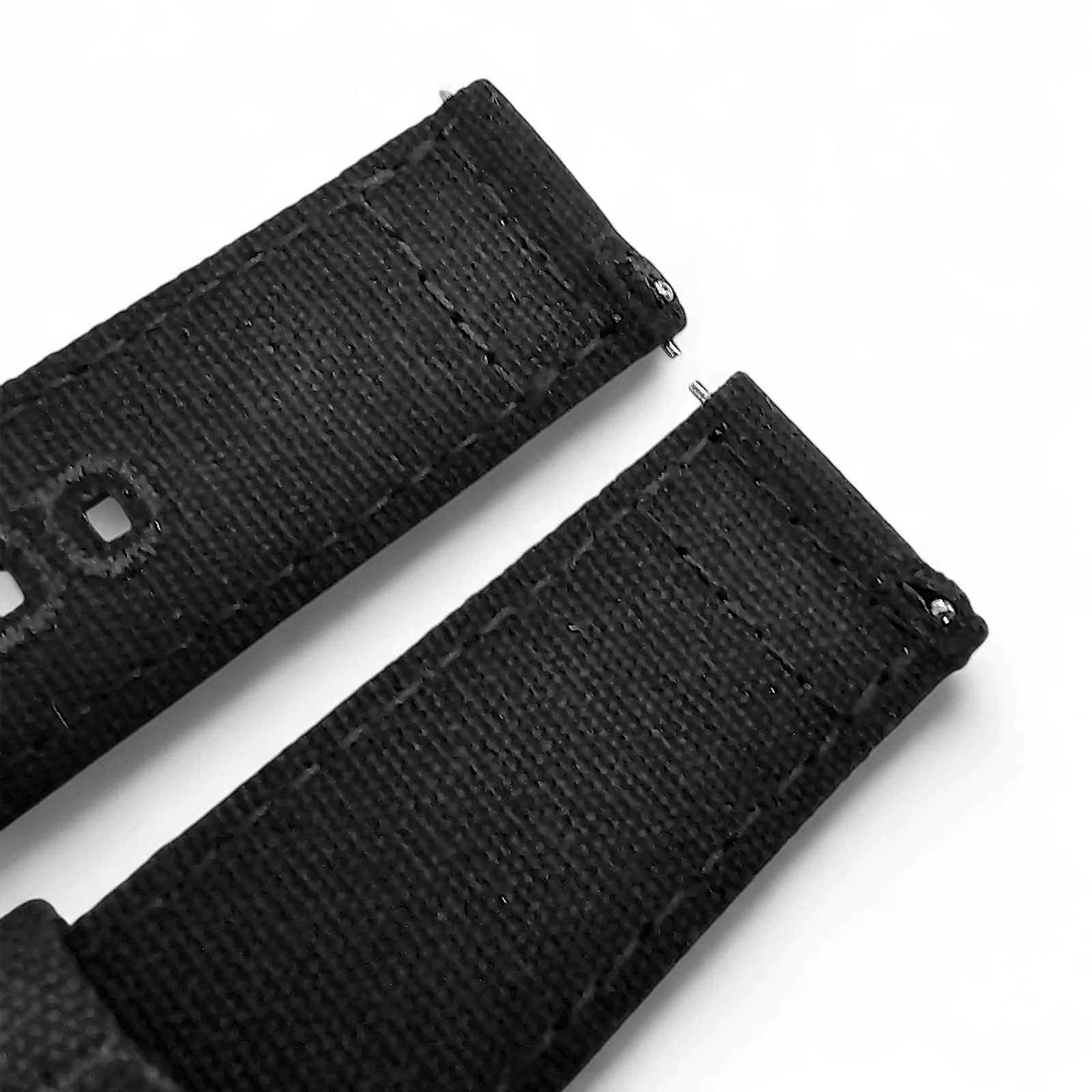 Premium Canvas Sailcloth Watch Strap Quick Release 20mm 22mm Black
