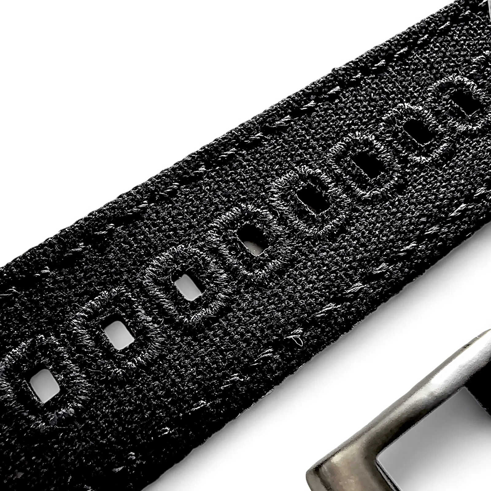 Premium Canvas Sailcloth Watch Strap Quick Release 20mm 22mm Black