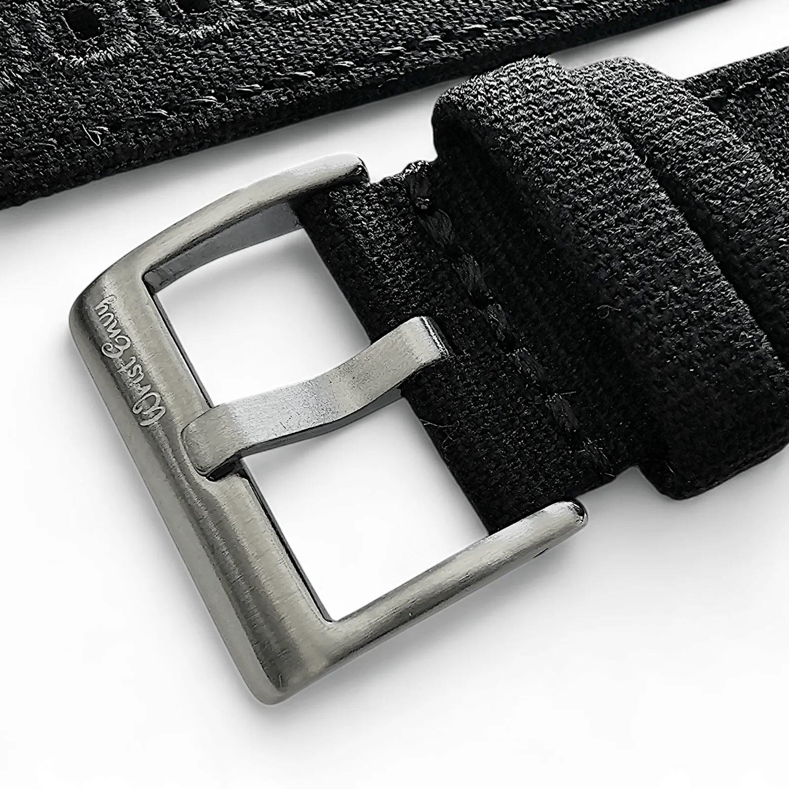 Premium Canvas Sailcloth Watch Strap Quick Release 20mm 22mm Black