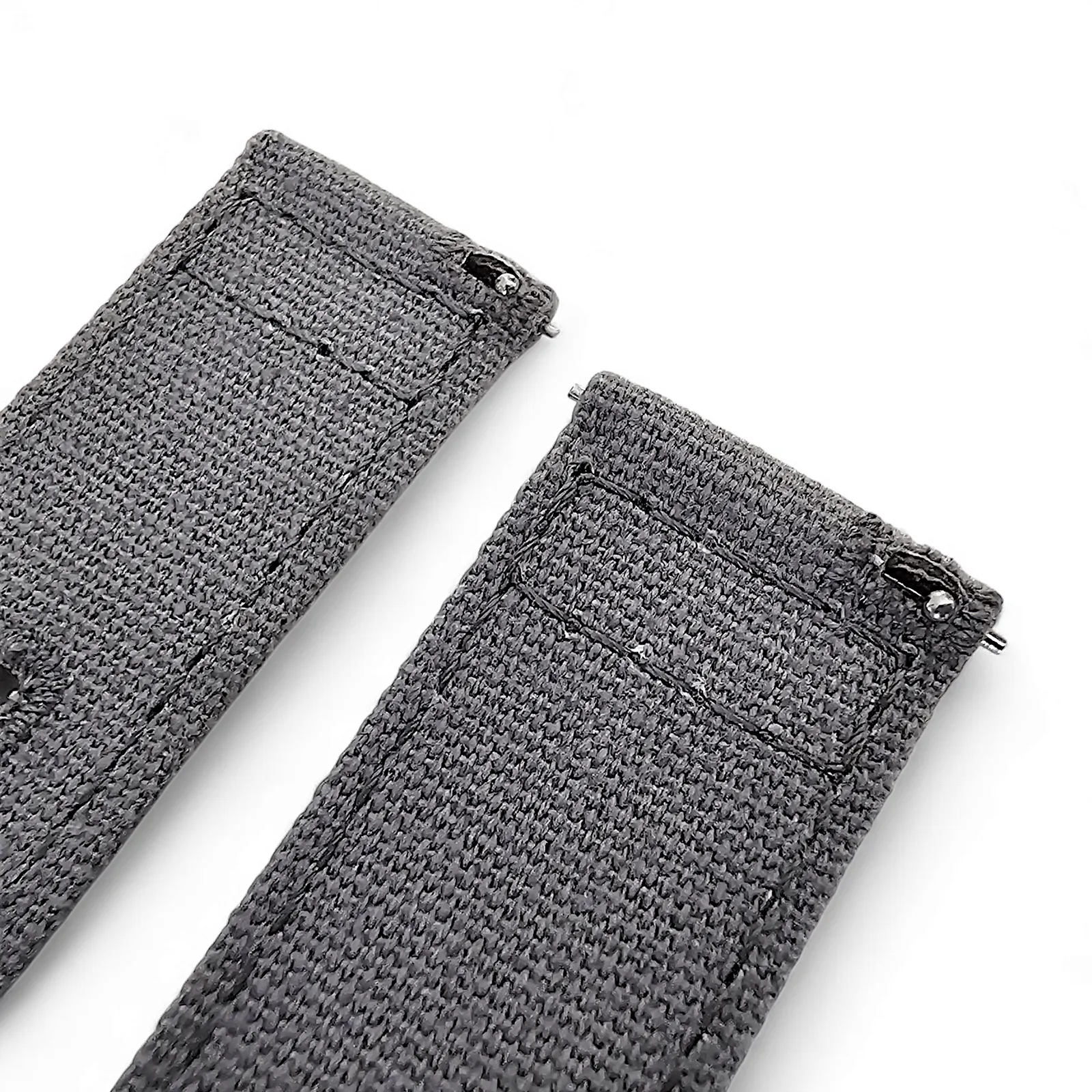 Premium Canvas Sailcloth Watch Strap Quick Release 20mm 22mm Slate Grey