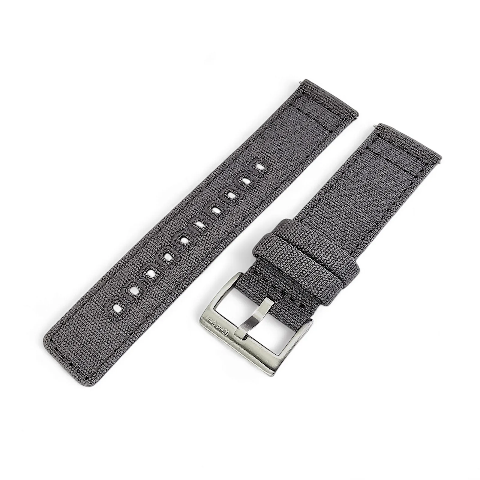 Premium Canvas Sailcloth Watch Strap Quick Release 20mm 22mm Slate Grey