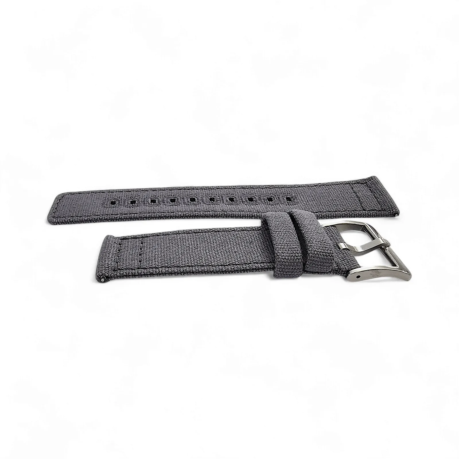 Premium Canvas Sailcloth Watch Strap Quick Release 20mm 22mm Slate Grey