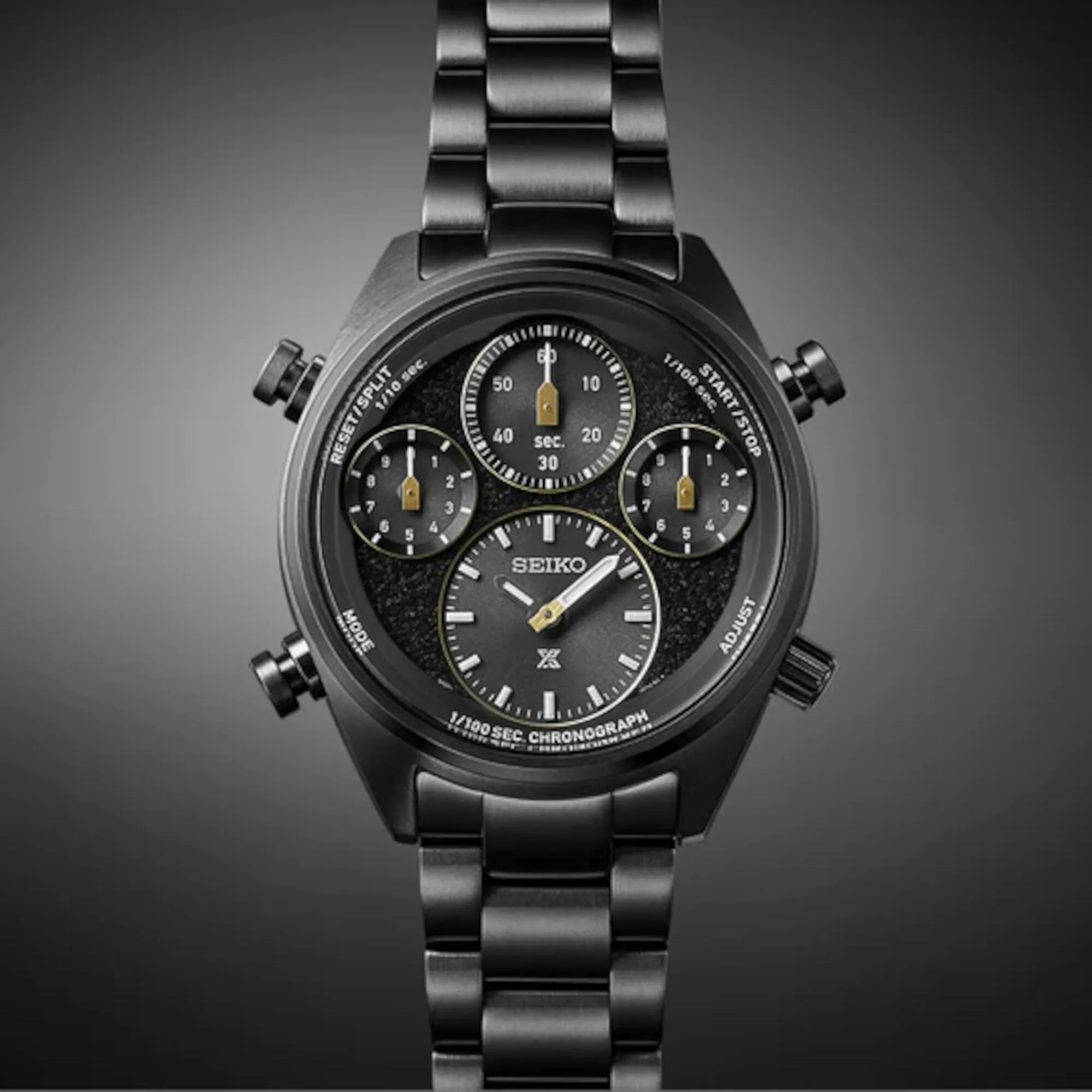 Prospex Men Solar Black Dial Chronograph Stainless steel Watch SFJ007P1