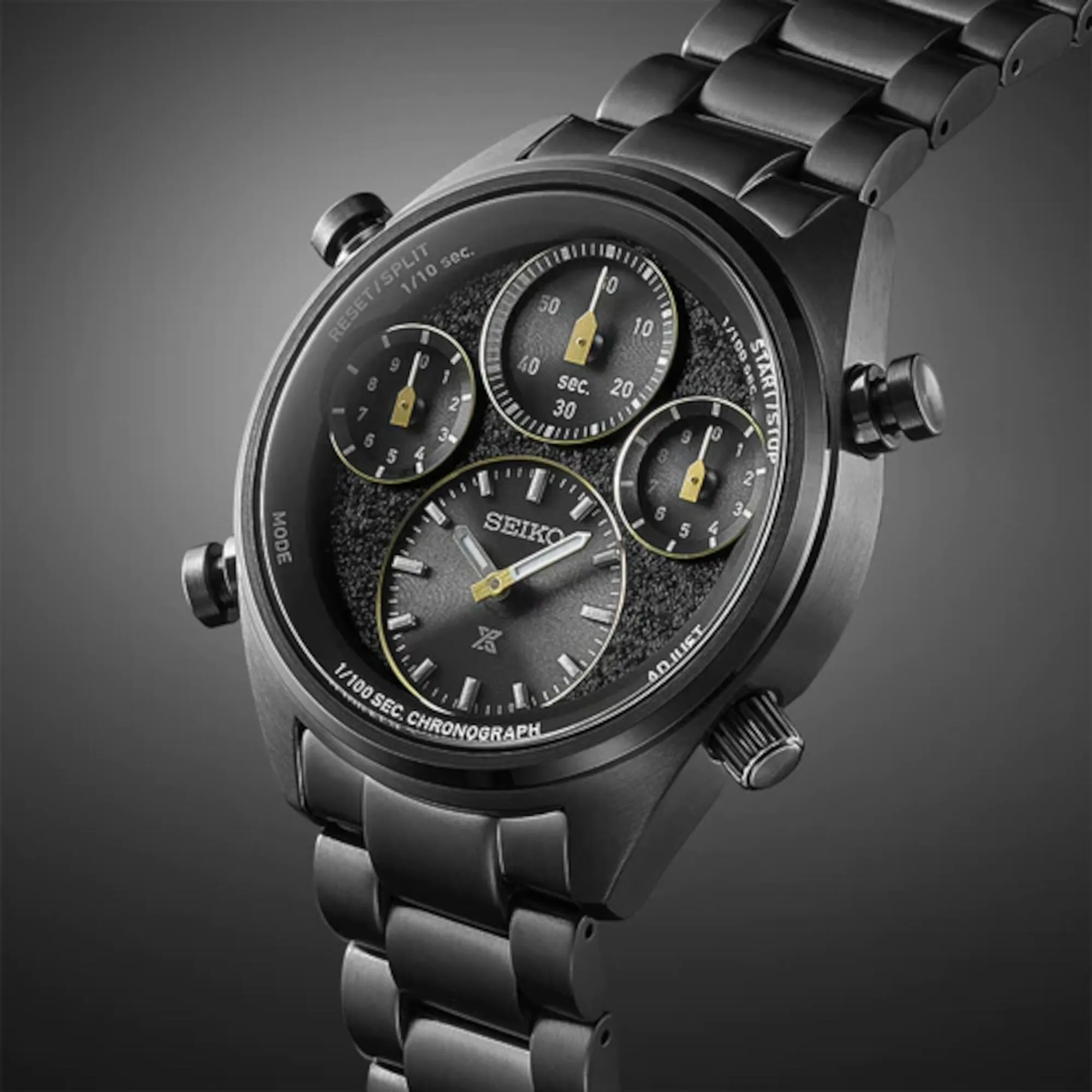 Prospex Men Solar Black Dial Chronograph Stainless steel Watch SFJ007P1