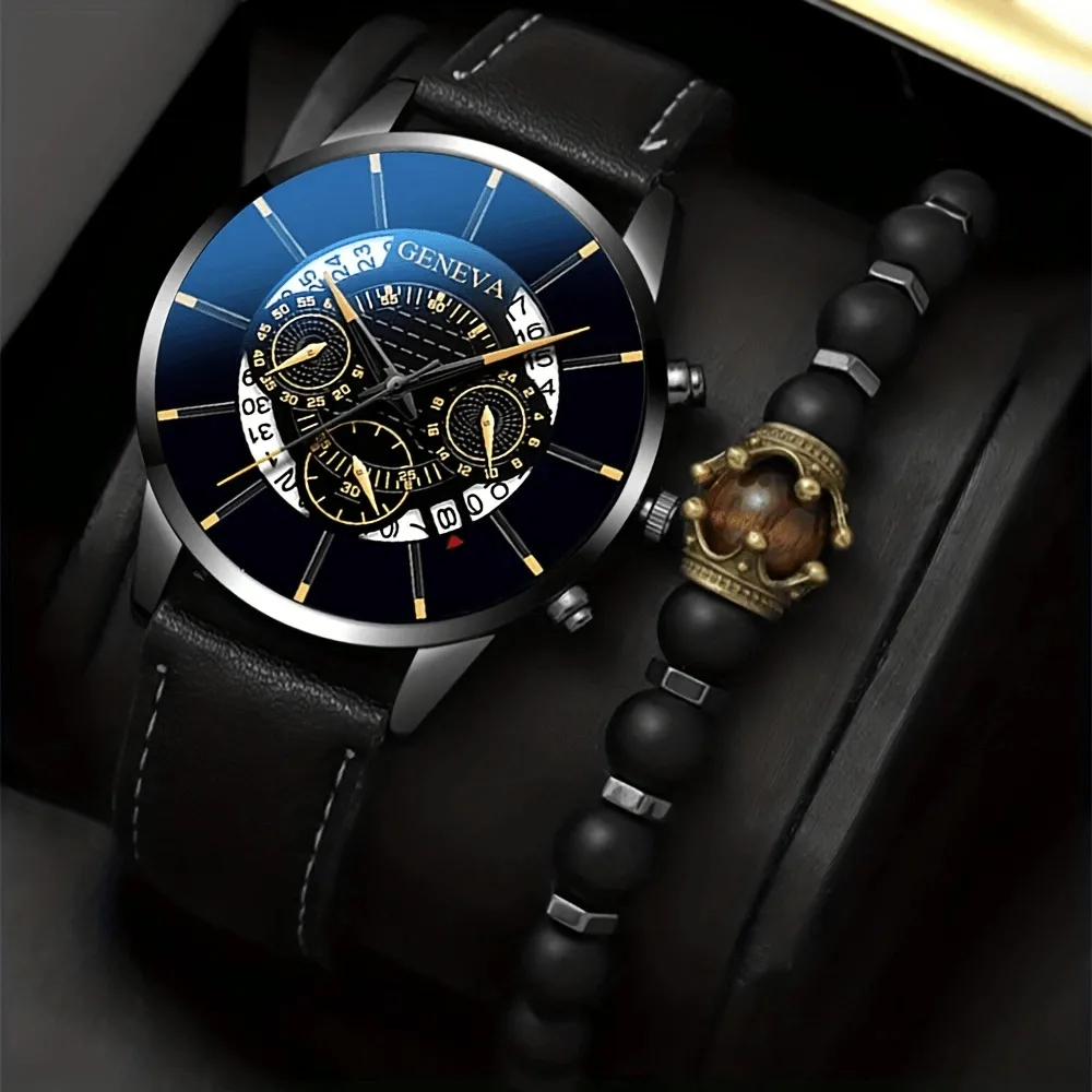 Quartz Watch  Bracelet Combo for Men