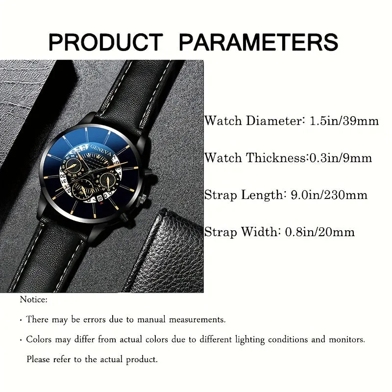 Quartz Watch  Bracelet Combo for Men