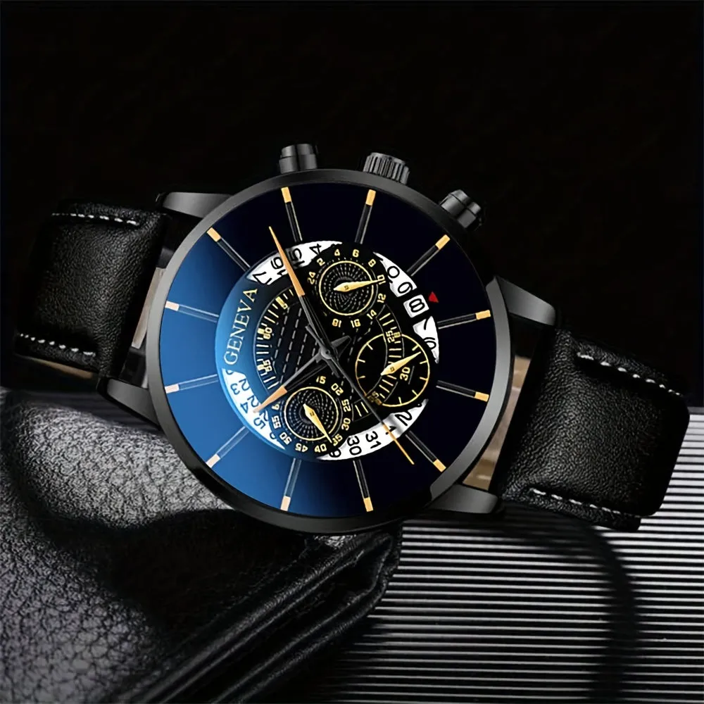 Quartz Watch  Bracelet Combo for Men