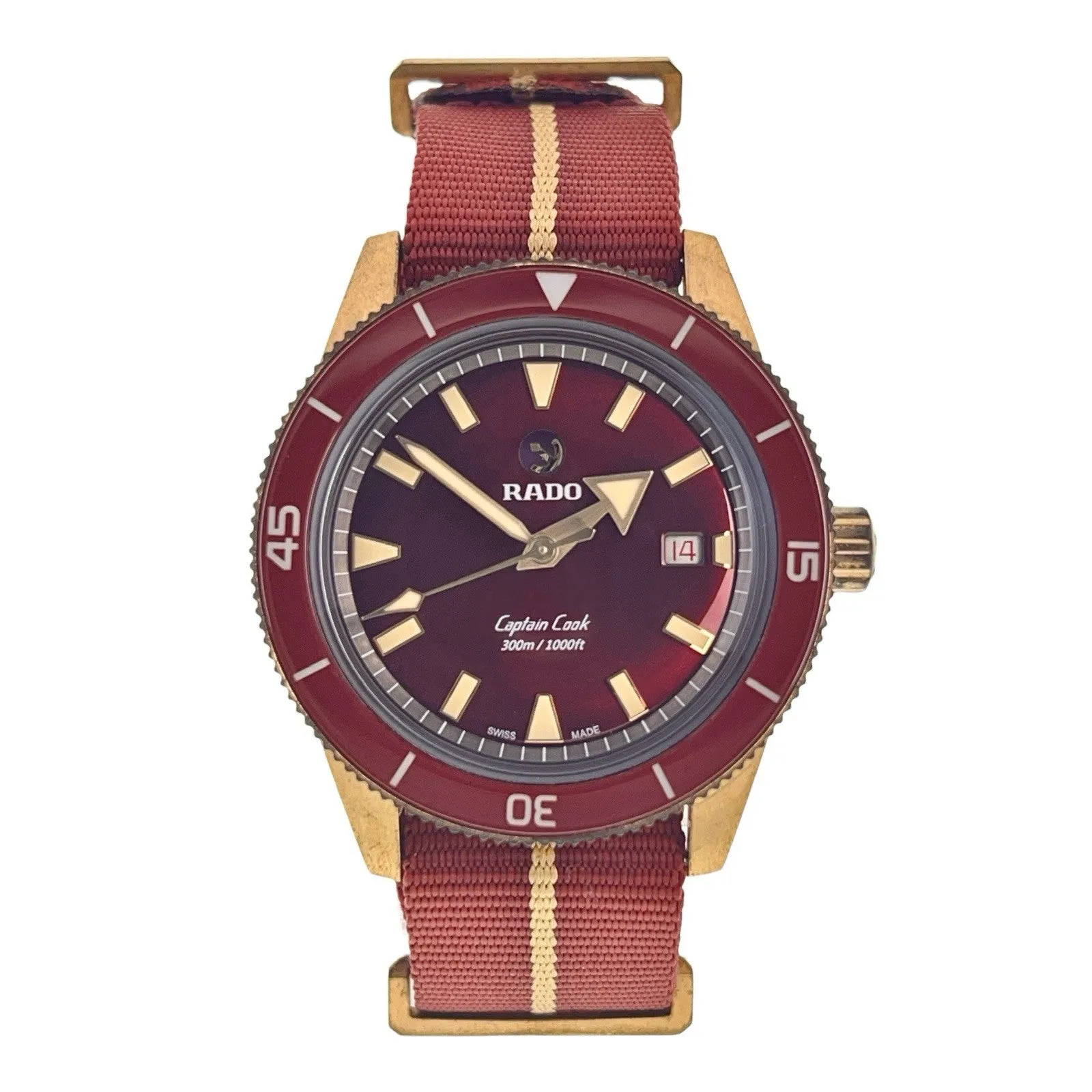 Rado HyperChrome Bronze Red Dial 42mm Automatic Movement Men’s Watch 763.0504.3