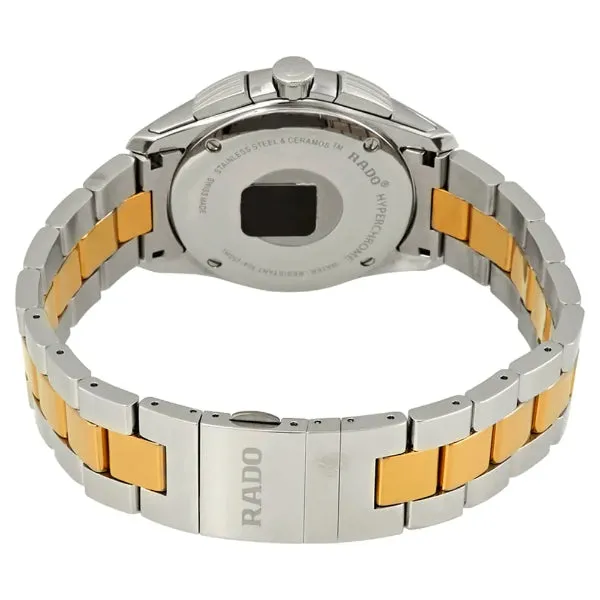Rado Hyperchrome Two-tone Ceramic Silver Dial Quartz Watch for Gents - R32040102