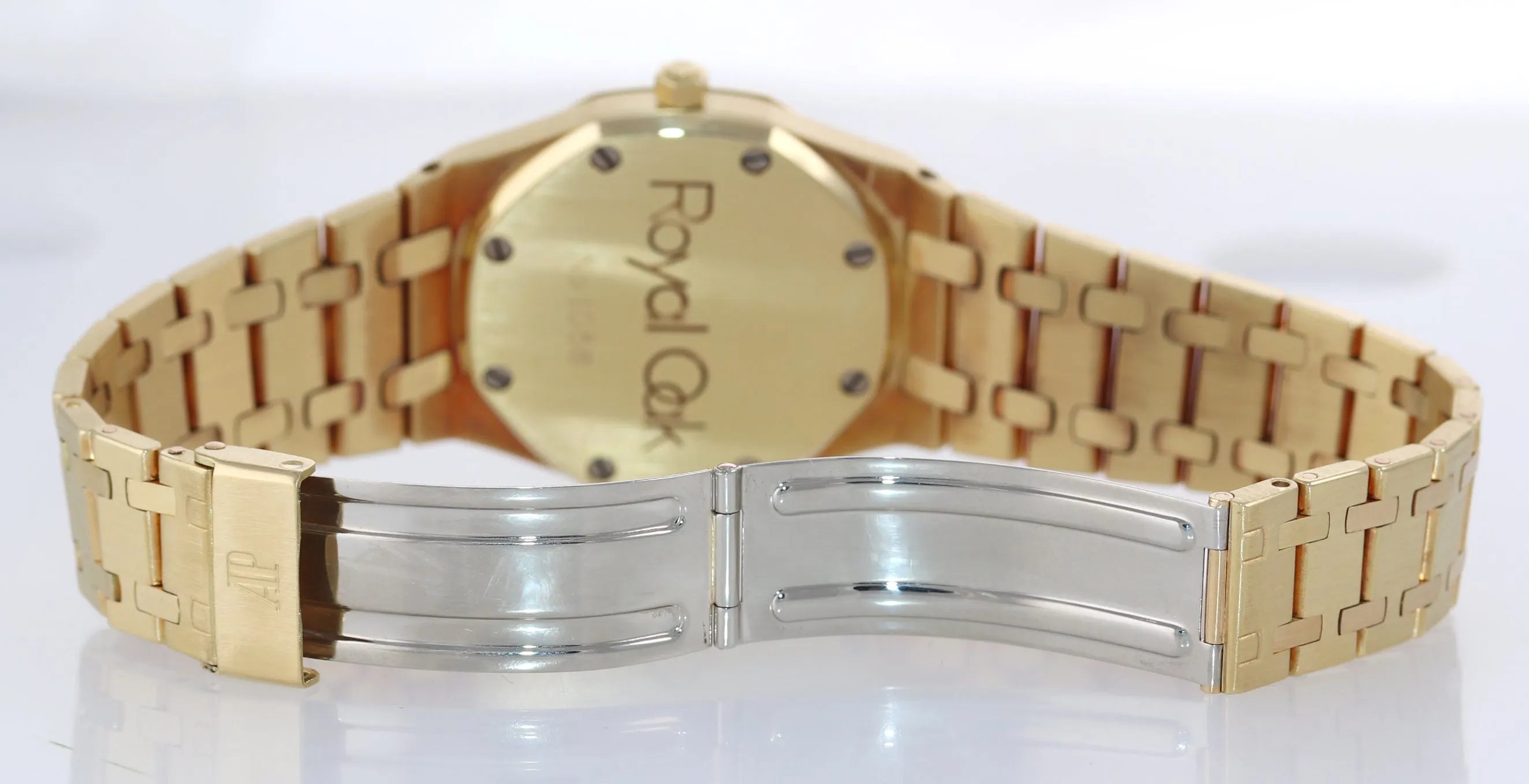 RARE Audemars Piguet Royal Oak 35mm Grey 18K Yellow Gold 4100 Watch