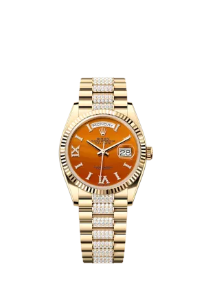 Rolex Day-Date 36, 18k Yellow Gold with Diamond-set, 36mm, Ref# 128238-0089