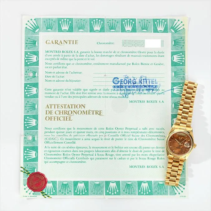 Rolex Day-Date Wood Dial 18038