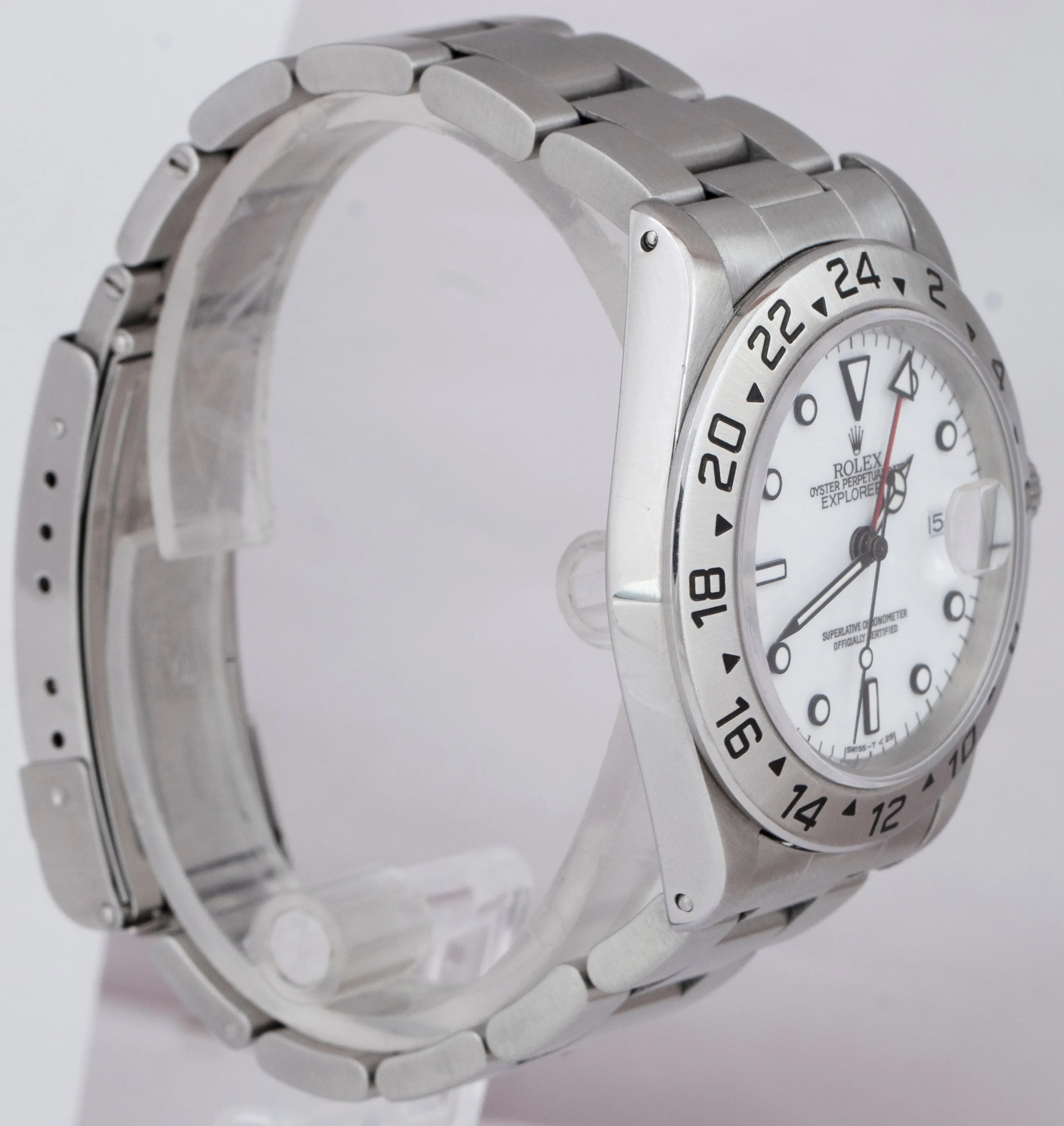 Rolex Explorer II Polar White Stainless Steel Automatic GMT 40mm Watch 16570