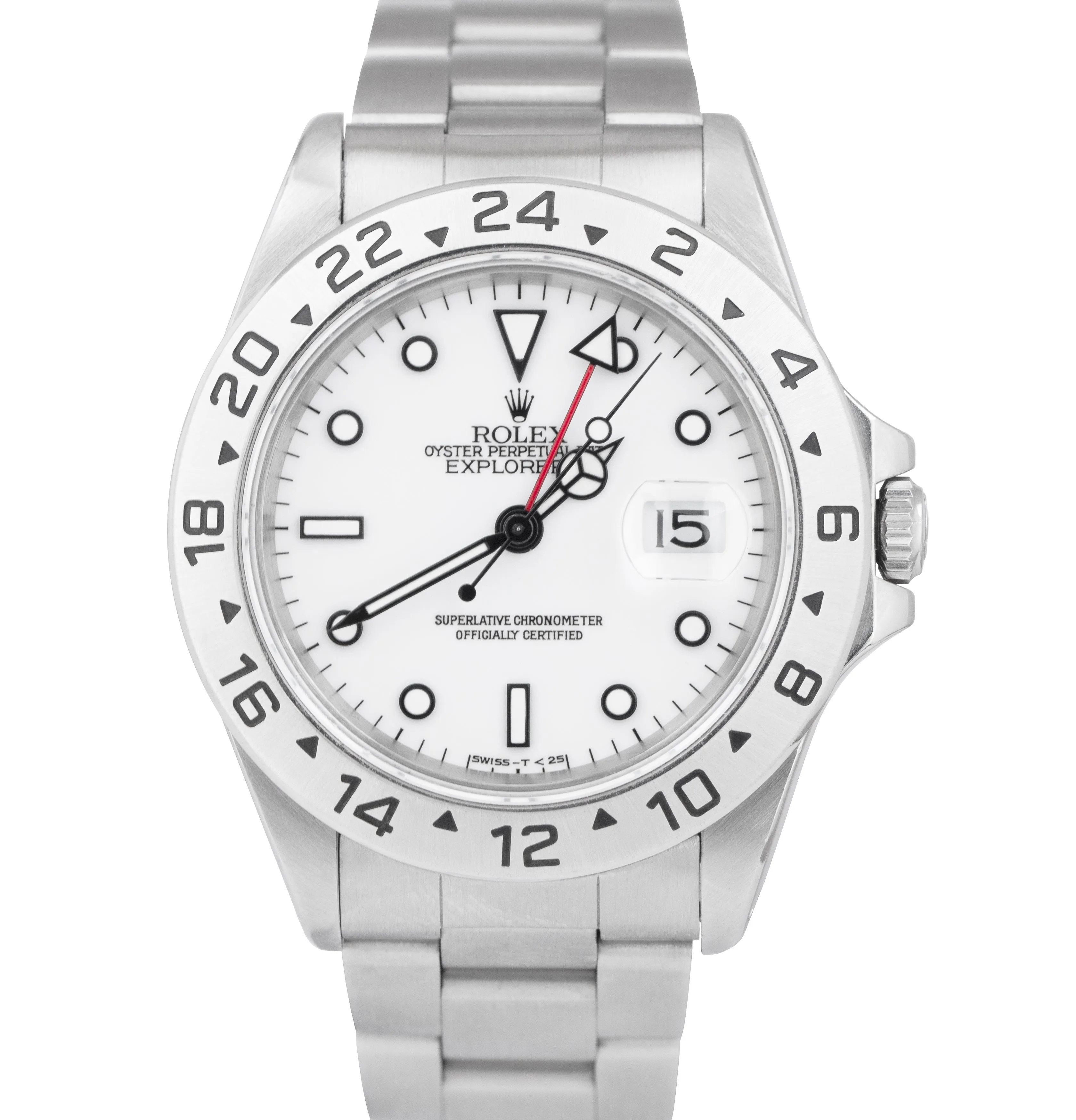 Rolex Explorer II Polar White Stainless Steel Automatic GMT 40mm Watch 16570