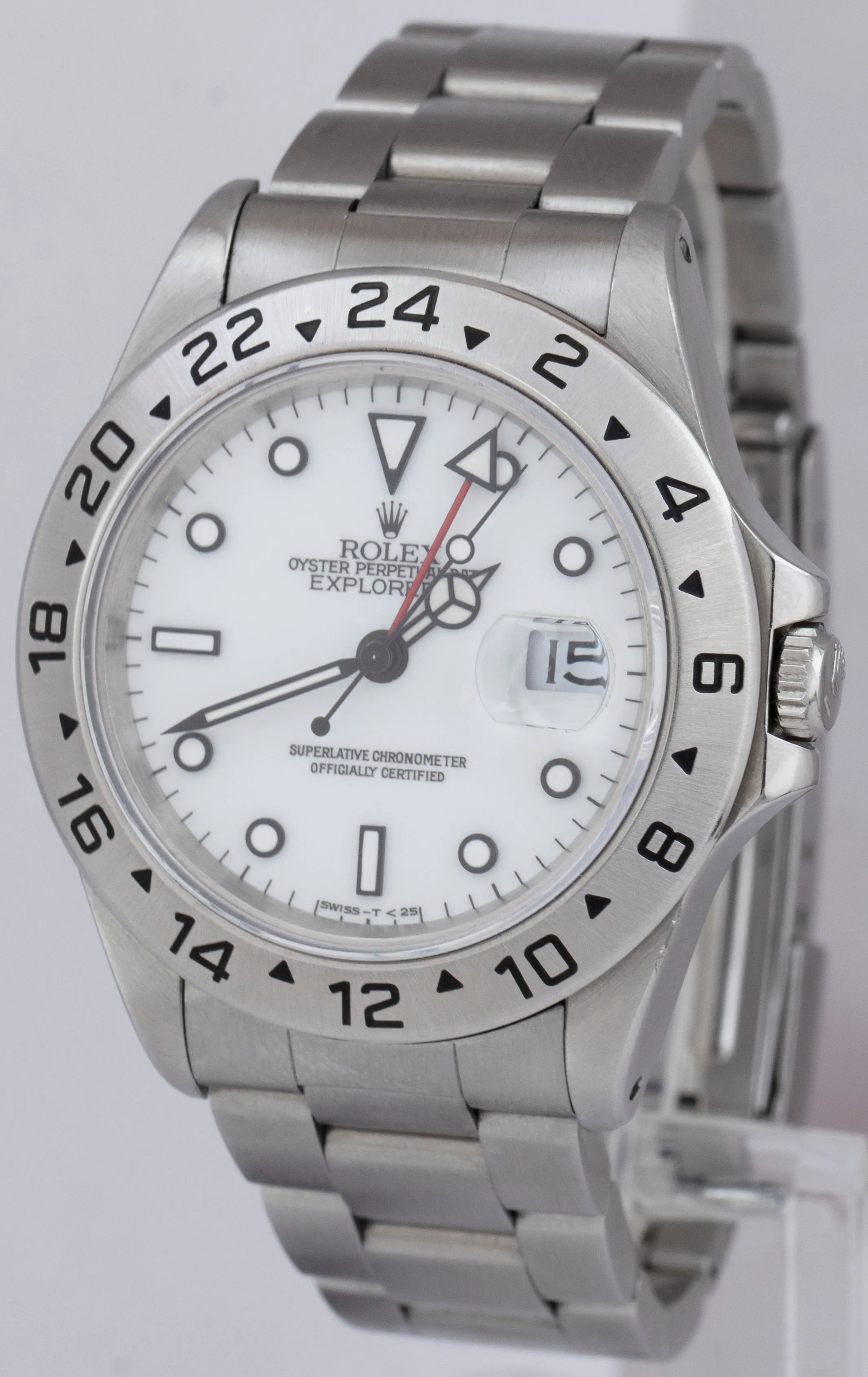 Rolex Explorer II Polar White Stainless Steel Automatic GMT 40mm Watch 16570