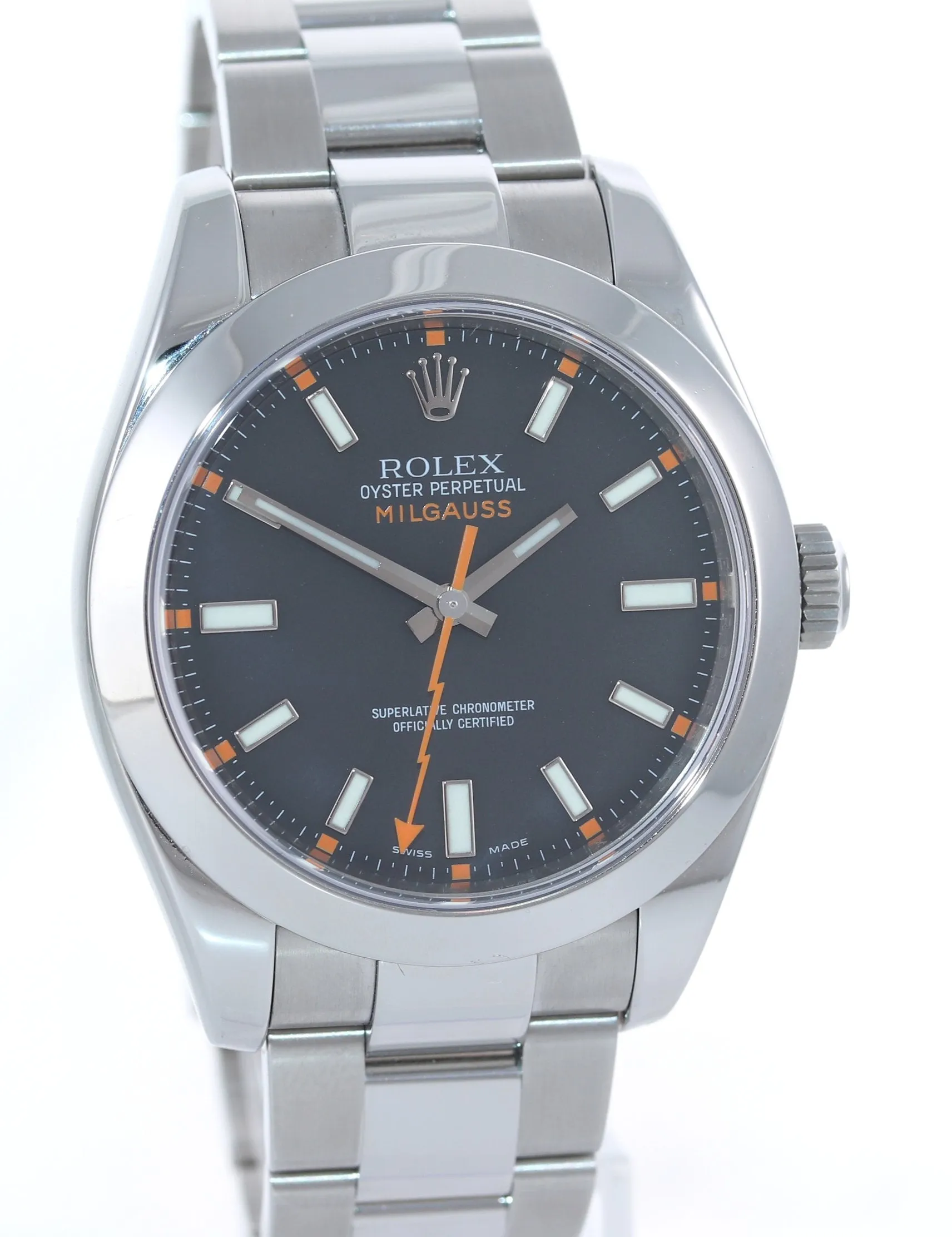 Rolex Milgauss 116400 Steel Black Dial 40mm Oyster Watch Box
