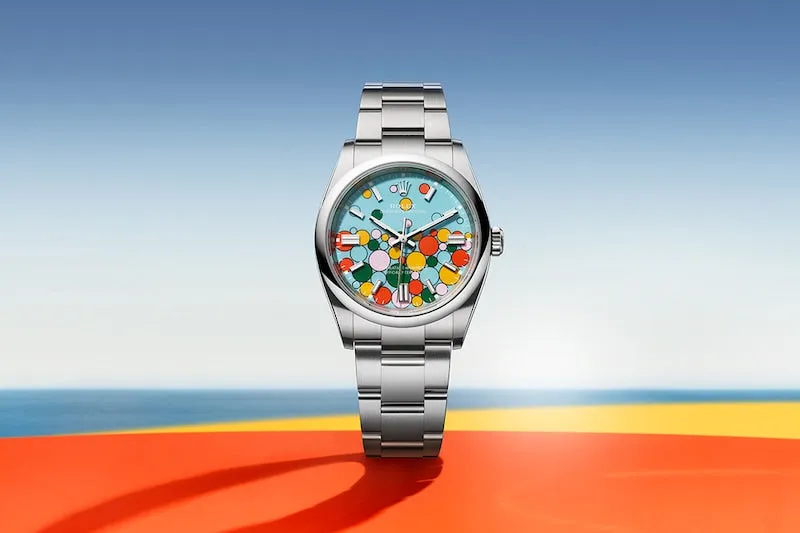 Rolex Oyster Perpetual 31, Turquoise blue, Celebration motif, Oystersteel, 31mm,  Ref# 277200-0010