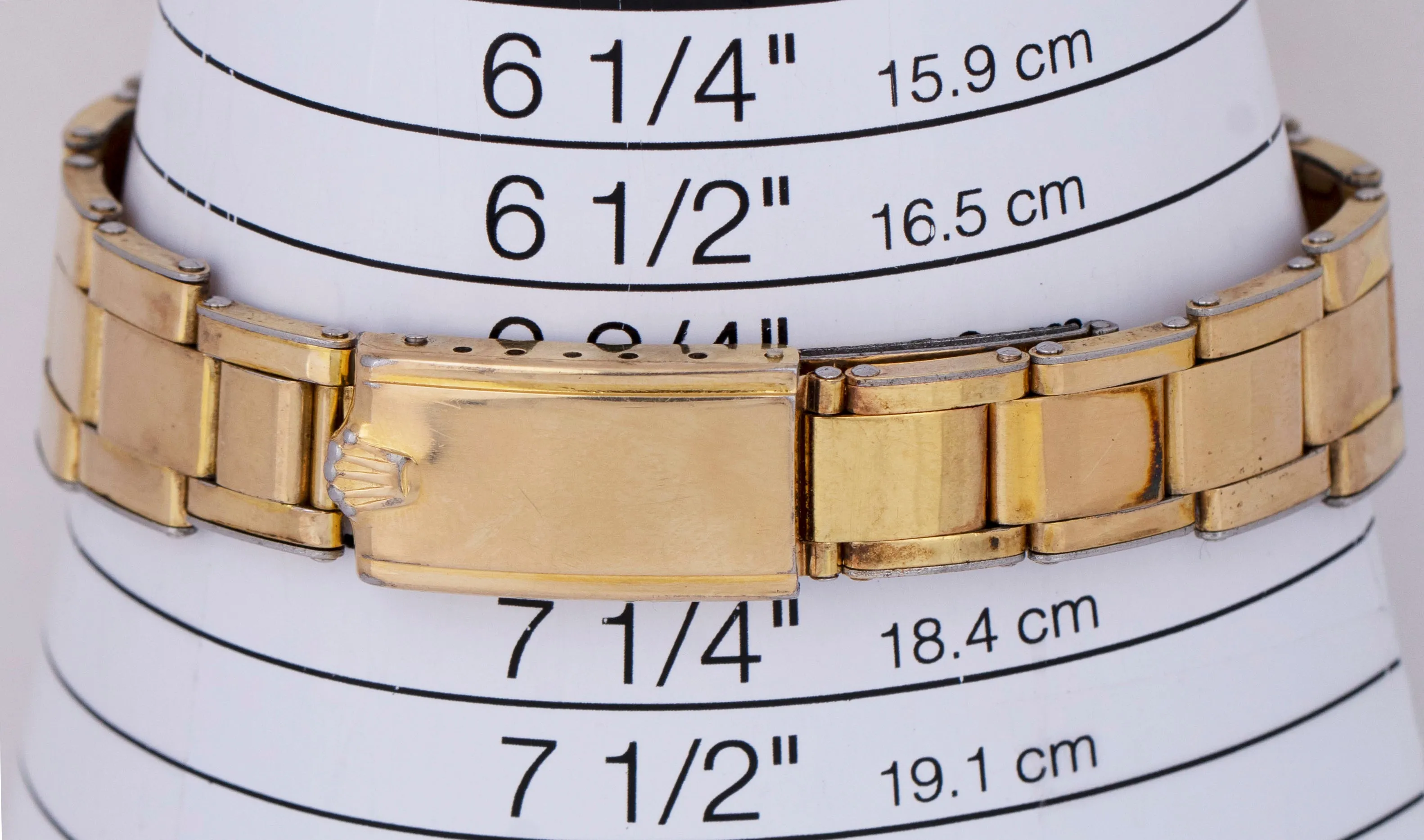 Rolex Oyster Perpetual 34mm Gold Shell Cap Champagne Automatic Watch 1024