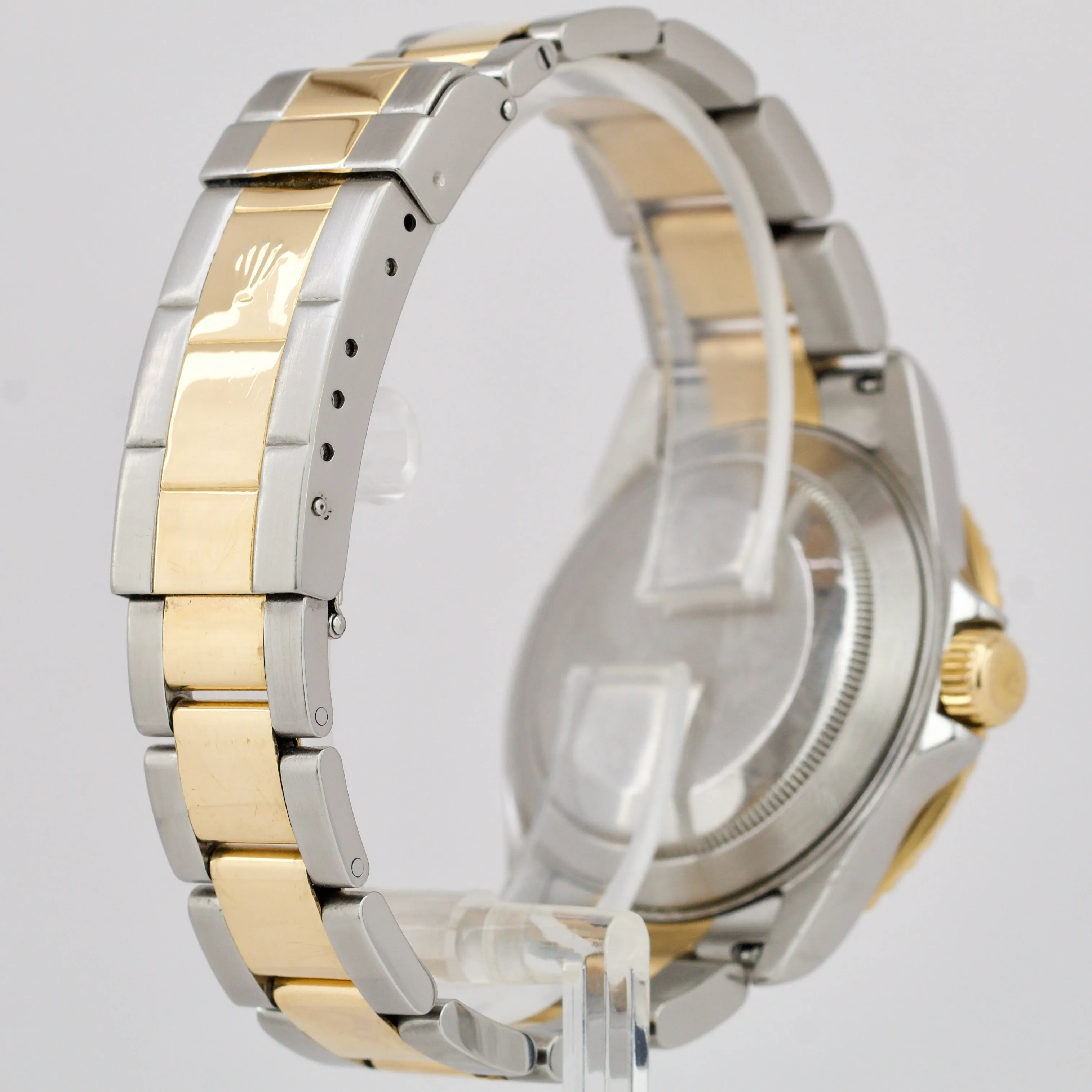 Rolex Submariner 18K Two-Tone Yellow Gold Blue NO-HOLES 40mm Steel Watch 16613