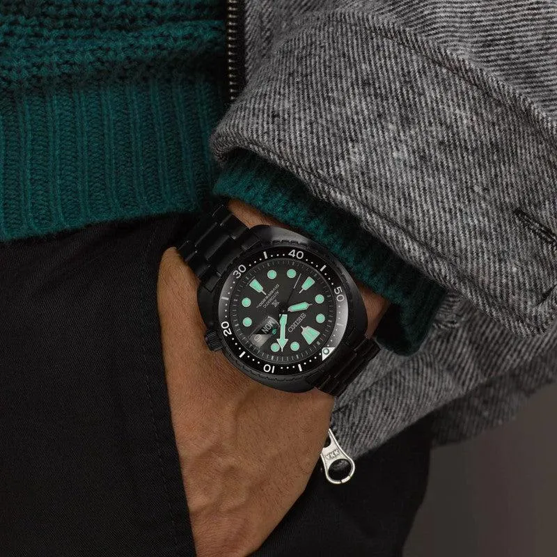 Seiko Prospex Black Series Night Vision Turtle Diver - SRPK43K1