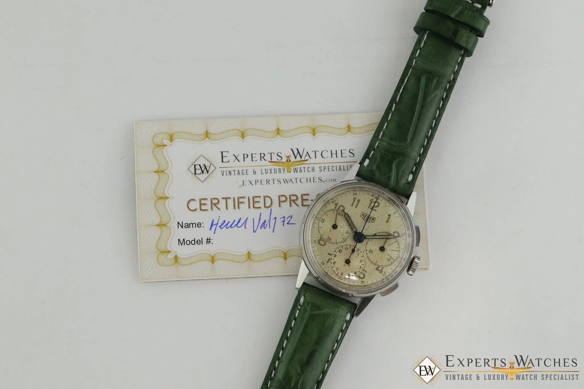 Serviced 1940's Vintage Heuer 2443 Chronograph Valjoux 72 Pre-Carrera