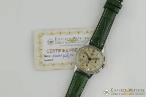 Serviced 1940's Vintage Heuer 2443 Chronograph Valjoux 72 Pre-Carrera