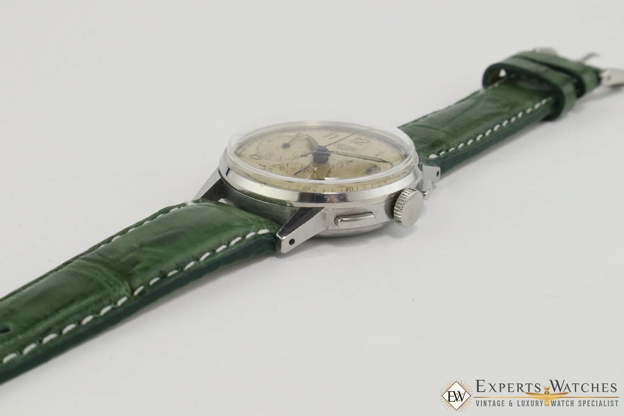 Serviced 1940's Vintage Heuer 2443 Chronograph Valjoux 72 Pre-Carrera