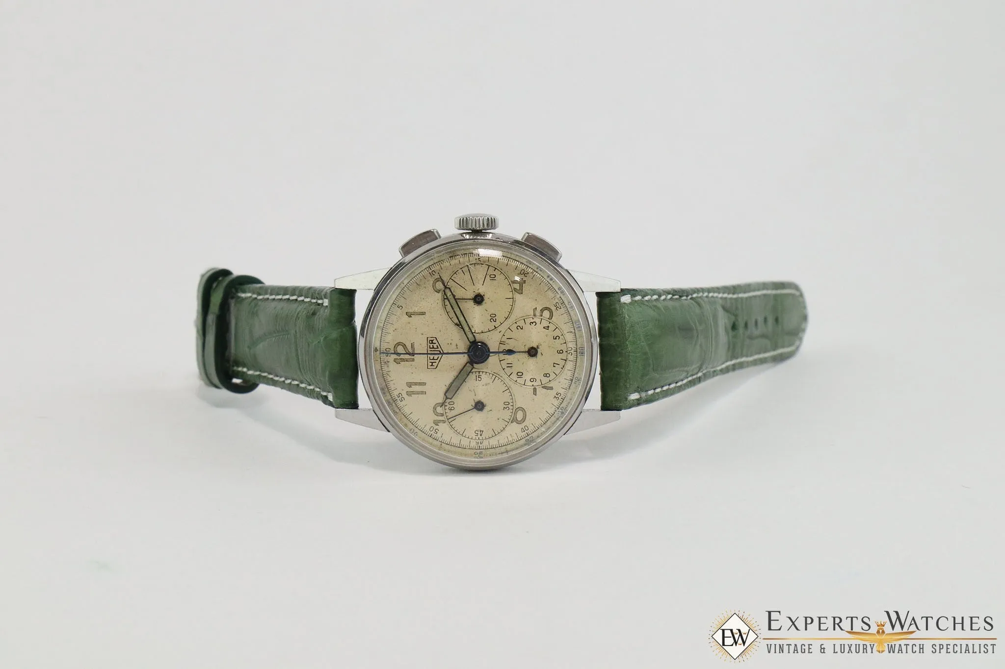Serviced 1940's Vintage Heuer 2443 Chronograph Valjoux 72 Pre-Carrera
