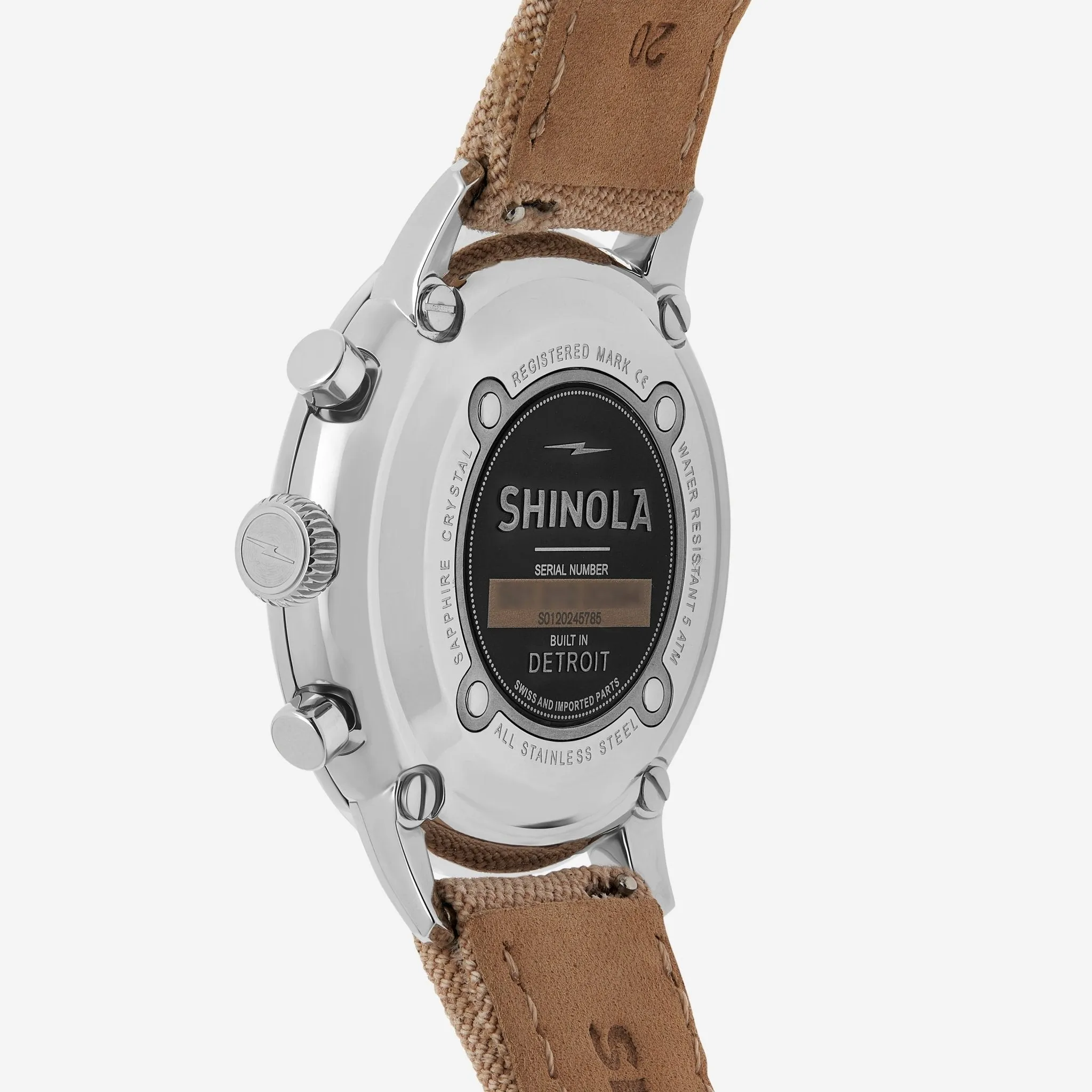 Shinola The Traveler Stainless Steel 42mm Men's Quartz Chronograph Watch S0120245785