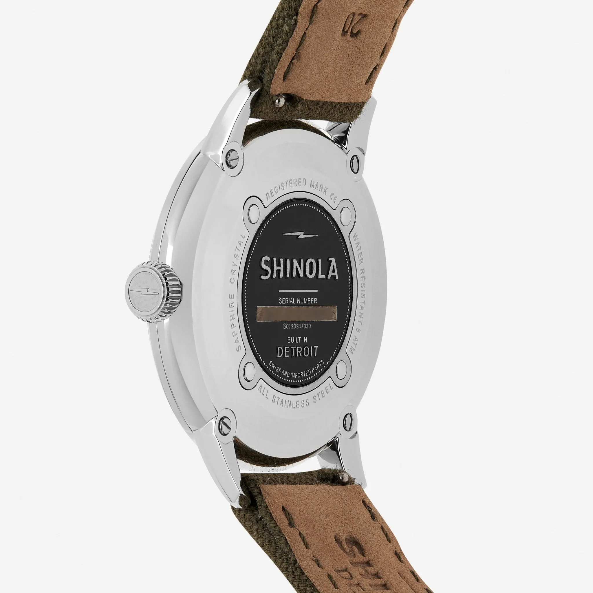 Shinola The Traveler Stainless Steel 42mm Men's Quartz Watch S0120247330