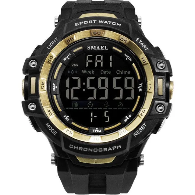 SMAEL Brand Mens Sports Watches Men Military Multifunction Electronic Watche Dive 50m LED Men Fashion Wristwatches Relojes Clock