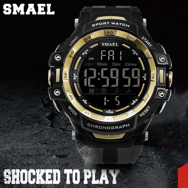 SMAEL Brand Mens Sports Watches Men Military Multifunction Electronic Watche Dive 50m LED Men Fashion Wristwatches Relojes Clock