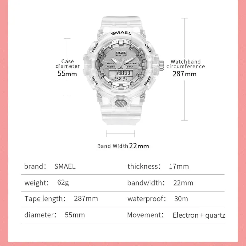 SMAEL New Outdoor Sports Watch Men&#39;s Top Brand Luxury Multi-function Digital Quartz Watch Fashion Men&#39;s Watches Relojes Hombre