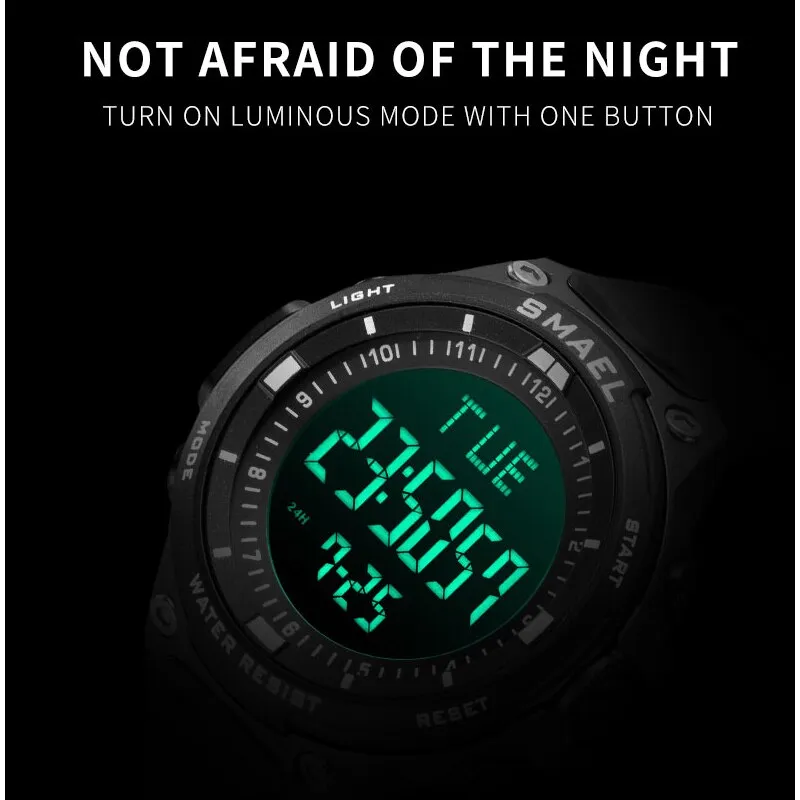SMAEL Sport Watch Men Military Army Digital Watches Waterproof Alarm Male Clock LED Date Men WristWatch Relogio Masculino
