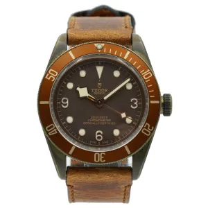 SOLD  - 4/30/22/ -  Tudor Black Bay 79250BM Bronze Case on Leather Strap - 43mm