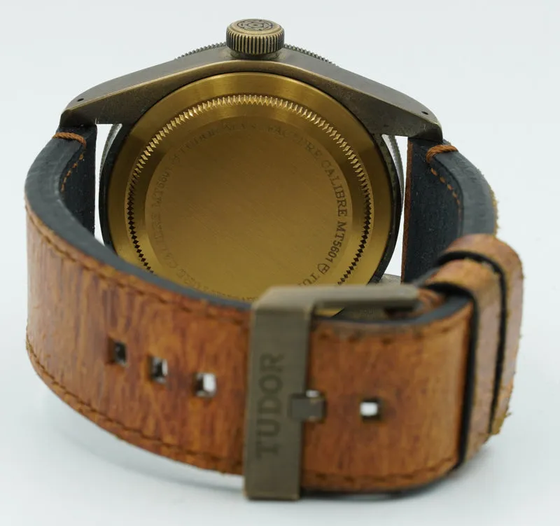 SOLD  - 4/30/22/ -  Tudor Black Bay 79250BM Bronze Case on Leather Strap - 43mm