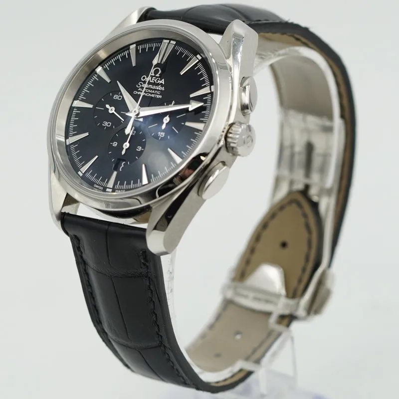 SOLD - 9/5/24 - Omega Seamaster Aqua Terra Chronograph 281.250.31 42mm B&P Black Dial