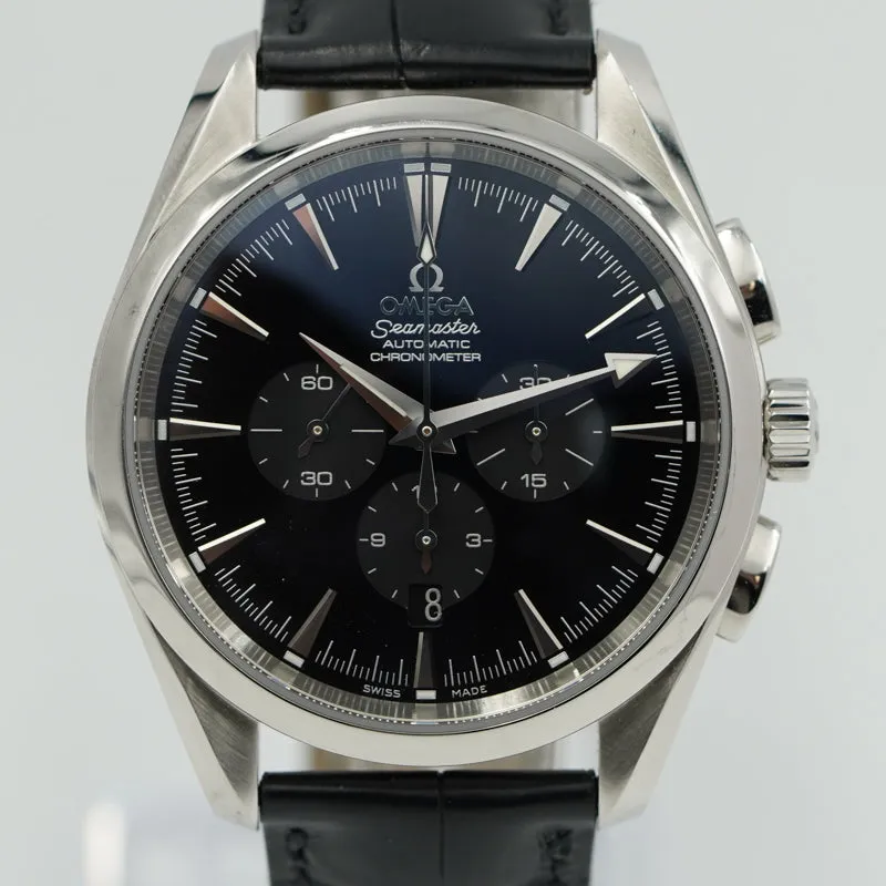 SOLD - 9/5/24 - Omega Seamaster Aqua Terra Chronograph 281.250.31 42mm B&P Black Dial