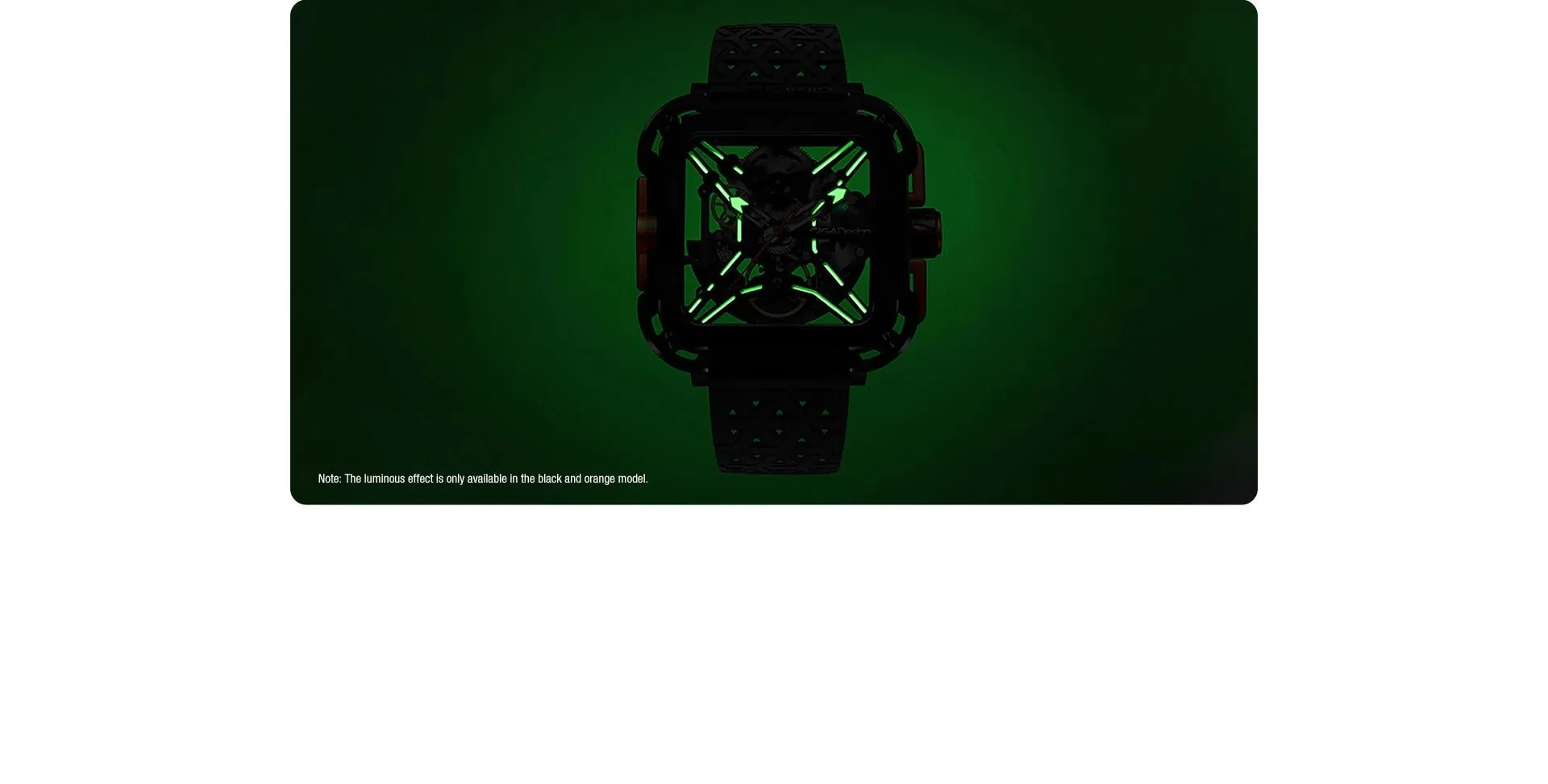 SOLD!!  CIGA Design Mechanical Skelton Watch Series X Gorilla Black Orange