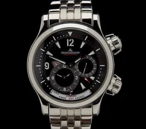 SOLD!!! Jaeger LeCoultre Mens Master Compressor Geographic Steel World Watch 146.8.83/1